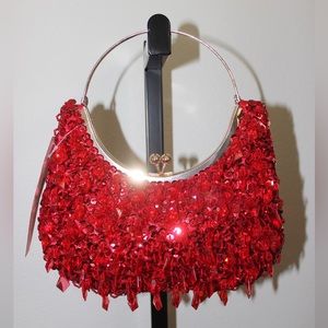 Alessia Red Sequin Handbag